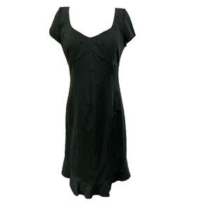Armani Collezioni Made In Italy lbd little black dress size 46 black textured